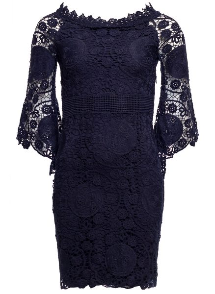 Lace dress Due Linee - Dark blue -