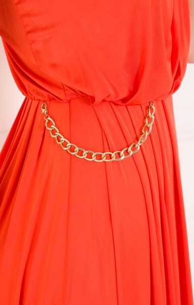 Dámske šaty s retiazkou Guess by Marciano - oranžová -
