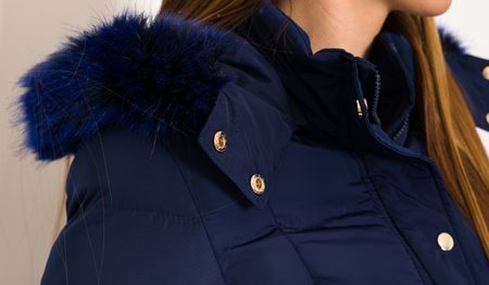 Damska kurtka zimowa Due Linee - niebieski -