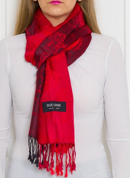 Women's scarf Due Linee - Red -