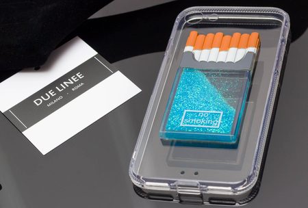 Kryt na Iphone 7/8 - priesvitný s krabičkou cigariet - modrá