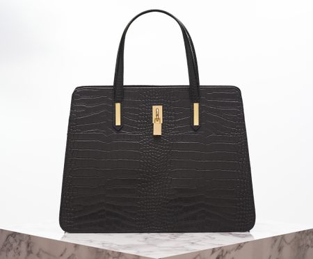 Borsa a mano da donna in pelle Glamorous by GLAM - Nero -