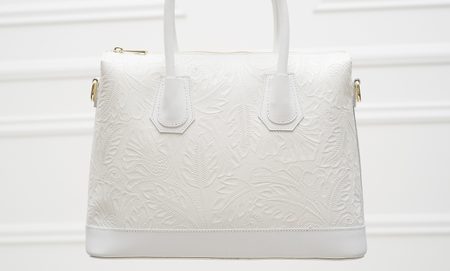 Real leather handbag Glamorous by GLAM - White -