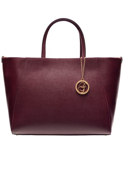 Real leather handbag Glamorous by GLAM - Wine -