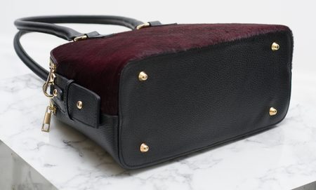 Real leather shoulder bag Glamorous by GLAM - Wine -