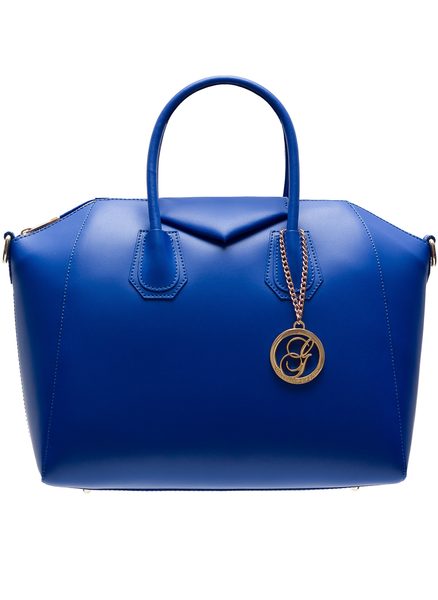 Real leather handbag Glamorous by GLAM - Blue -