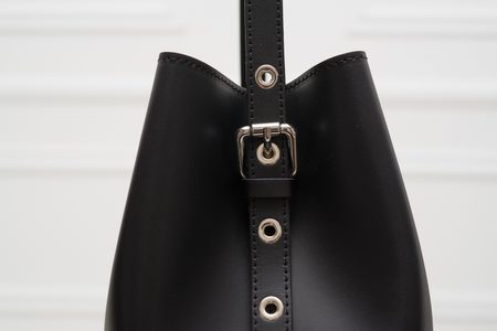 Real leather shoulder bag Glamorous by GLAM - Black -