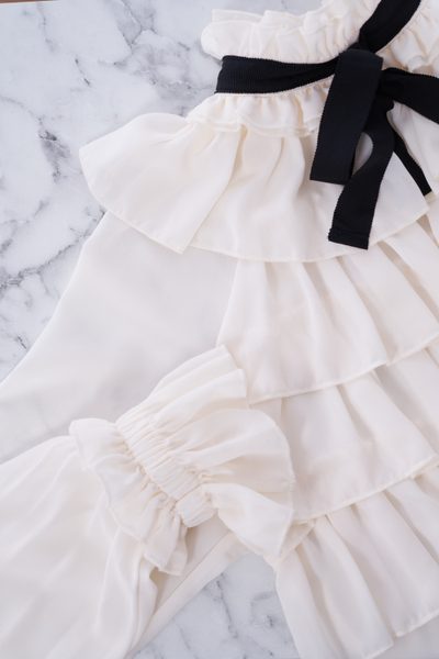 Top damă Due Linee - Crem -