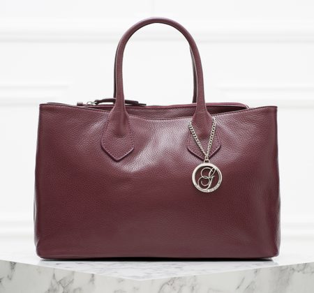 Real leather handbag Glamorous by GLAM - Wine -