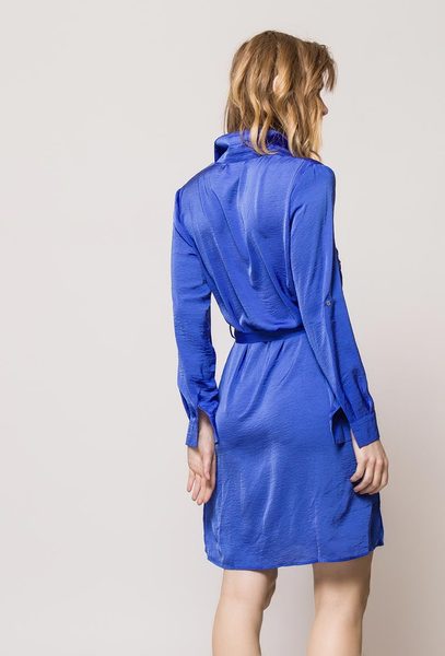 Dámské letní košilové šaty modré -