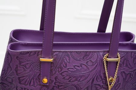 Real leather shoulder bag Glamorous by GLAM - Violet -