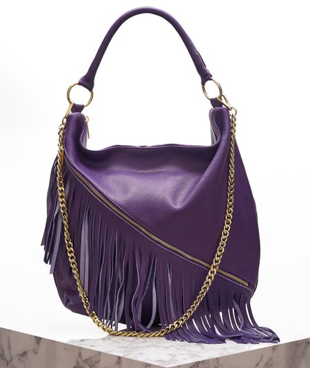 Real leather shoulder bag Glamorous by GLAM - Violet -