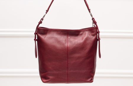 Real leather shoulder bag Glamorous by GLAM - Wine -