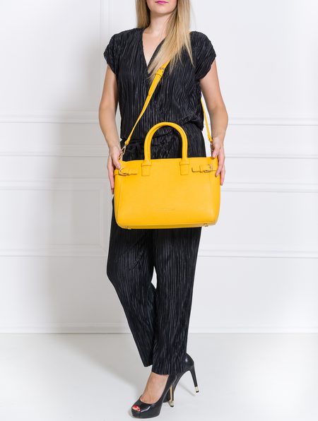 Borsa a mano da donna in pelle Tru Trussardi - Giallo -