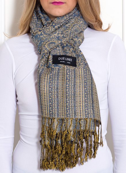 Women's scarf Due Linee - Blue -