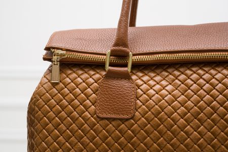 Real leather handbag Glamorous by GLAM - Brown -