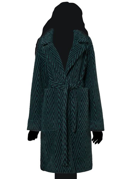 Dámský oboustranný kabát smaragdový -