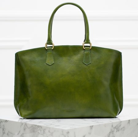 Real leather shoulder bag Glamorous by GLAM Santa Croce - Green -