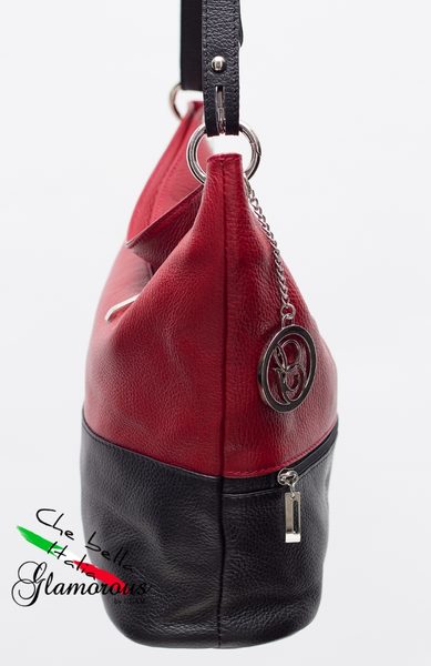 Bolso de hombro de cuero para mujer Glamorous by GLAM - Rojo -