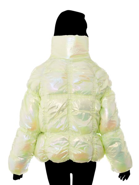 Dámská zimní bunda perleťová zelená -
