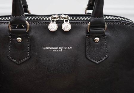 Bolso de cuero de mano para mujer Glamorous by GLAM Santa Croce - Negro -