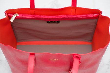 Bolso de hombro de cuero para mujer Furla - Rojo -