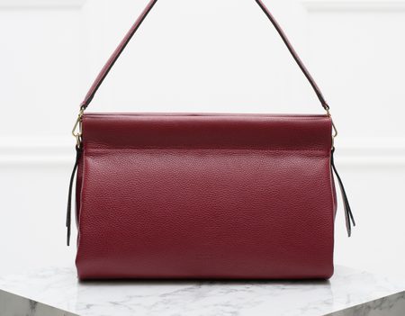 Real leather shoulder bag Glamorous by GLAM - Wine -