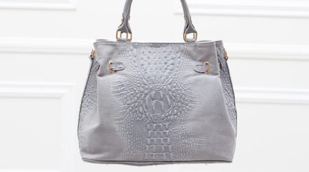 Real leather handbag Glamorous by GLAM - Grey -