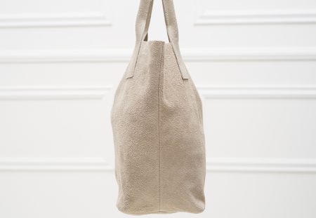 Real leather shopper bag Glamorous by GLAM - Beige -