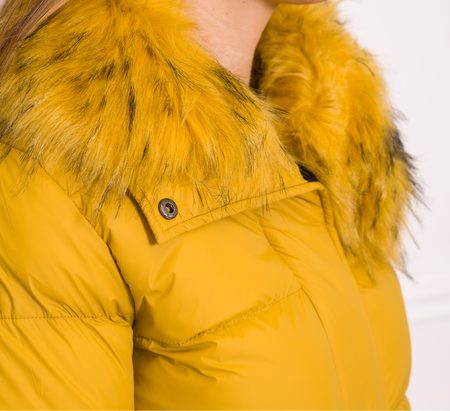 Women's winter jacket Due Linee - Yellow -