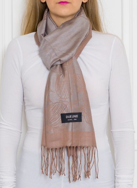 Foulard donna Due Linee - Marrone -