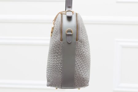 Real leather handbag Glamorous by GLAM - Grey -