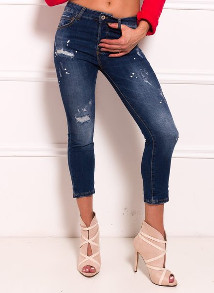 Jeans donna Due Linee - Blu -