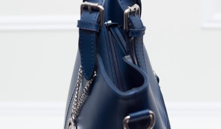 Real leather handbag Glamorous by GLAM - Blue -