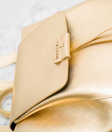 Real leather backpack PATRIZIA PEPE - Gold -