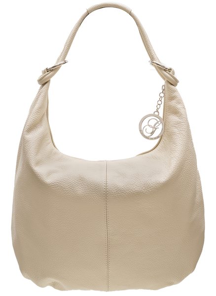 Real leather shoulder bag Glamorous by GLAM - Beige -