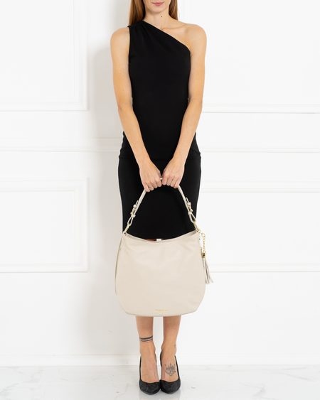 Bolso de hombro de cuero para mujer Glamorous by GLAM - Beige -