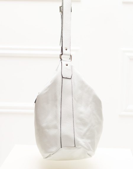 Real leather shoulder bag Glamorous by GLAM - White -