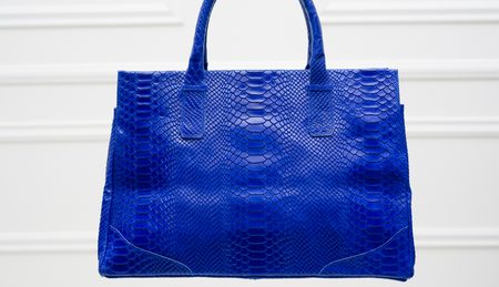 Real leather handbag Glamorous by GLAM - Blue -