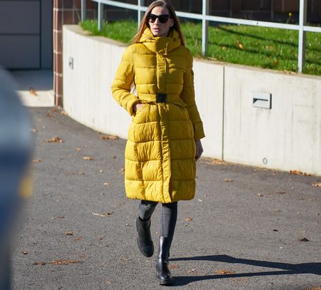 Chaqueta de invierno para mujer Due Linee - Amarillo -