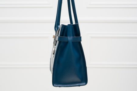 Real leather shoulder bag Glamorous by GLAM - Blue -