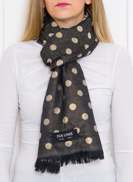 Foulard donna Due Linee - Nero -