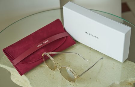 Damskie okulary przeciwsłoneczne Guess by Marciano - Złoto -