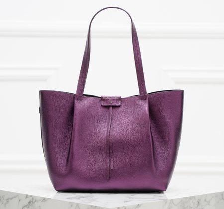 Real leather shoulder bag PATRIZIA PEPE - Violet -