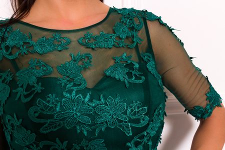 Rochie lungă de damă Due Linee - Verde -