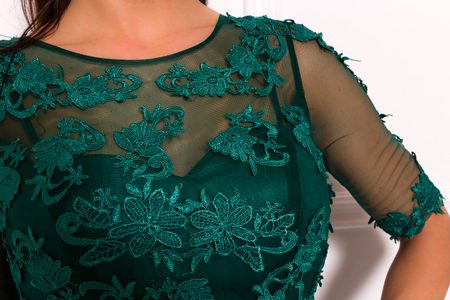 Vestido largo de mujer Due Linee - Verde -