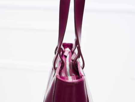 Real leather shoulder bag Guy Laroche Paris - Wine -