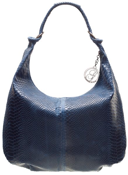 Real leather shoulder bag Glamorous by GLAM - Blue -