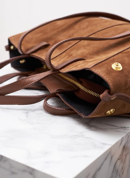 Real leather shoulder bag Glamorous by GLAM - Brown -