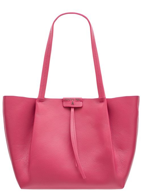 Real leather shoulder bag PATRIZIA PEPE - Pink